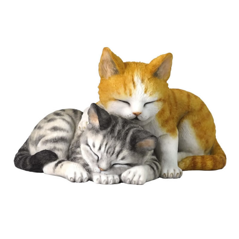 Sleeping Tabby Kittens Figurine