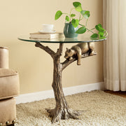 Sleepy Bear on Tree End Table by San Pacific International/SPI Home