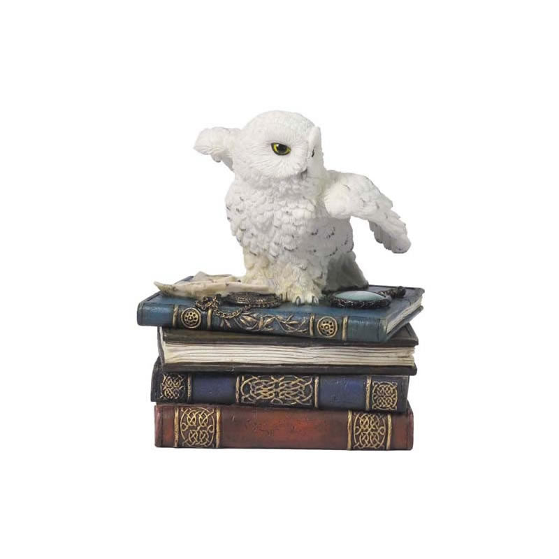 Snow Owl Trinket Box- Painted