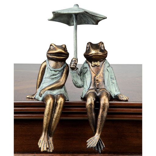 Sophisticated Frog Couple Shelf Sitter Statues by San Pacific International/SPI Home