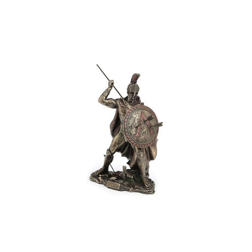 Spartan Soldier With Spear And Shield Statue by Veronese Design