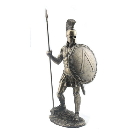 Spartan Warrior with Spear and Shield Sculpture