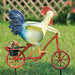 Speedy Chicken on Bike - Garden Planter Stake