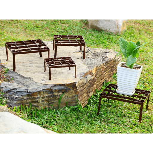 Square Nested Plant Stands- Set of 4 by San Pacific International/SPI Home