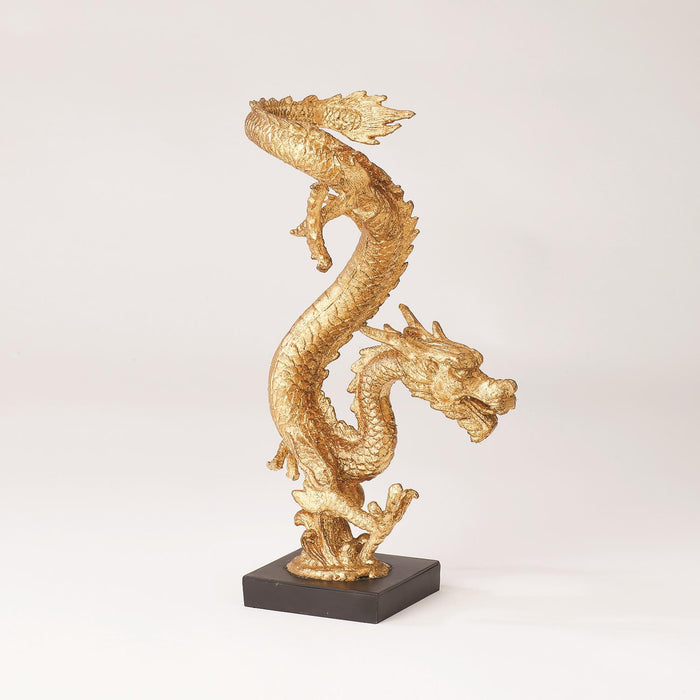 Standing Gold Dragon Statue 2