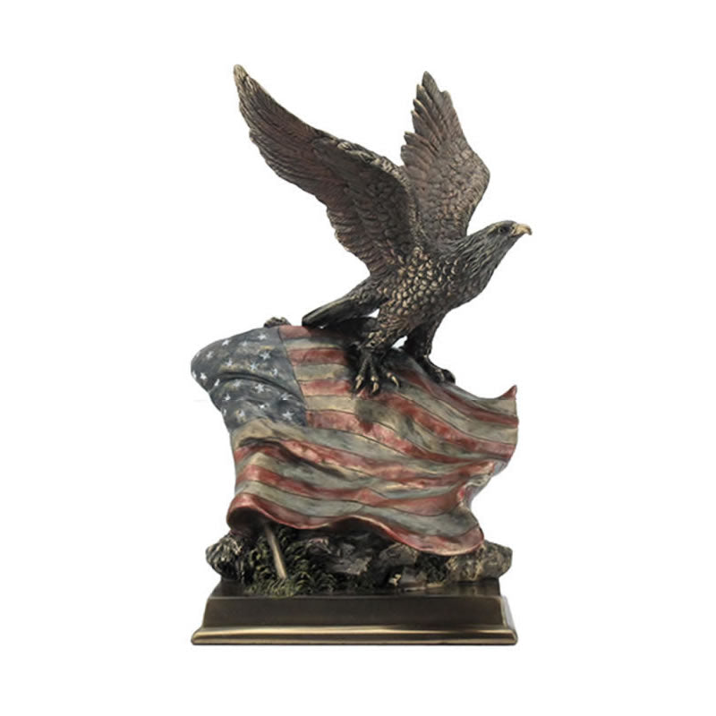 Eagle with American Flag Statues