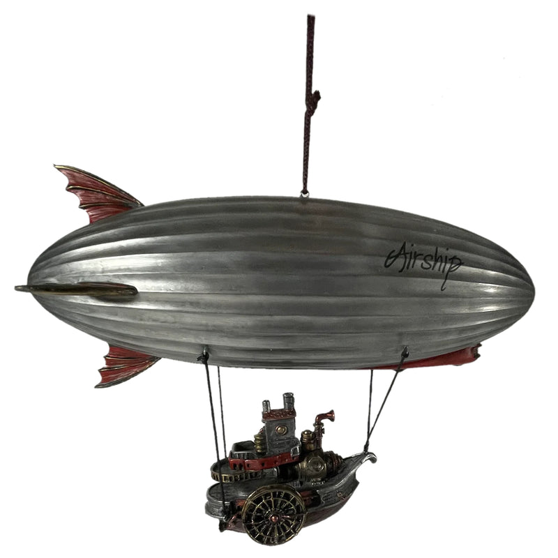 Steampunk Airship With Steamship Gondola Statue