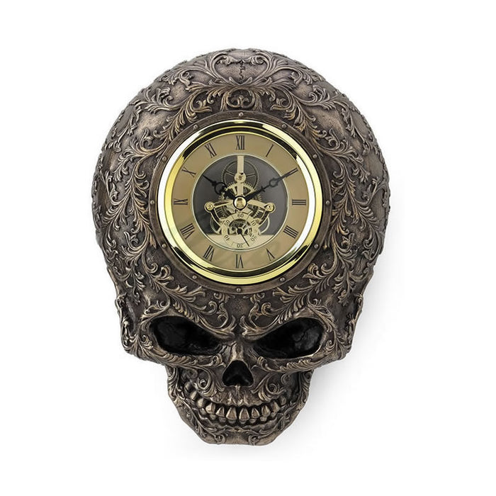 Steampunk Decorative Flat Skull Wall Clock
