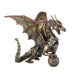 Steampunk Dragon Statue - Sitting And Holding Sphere