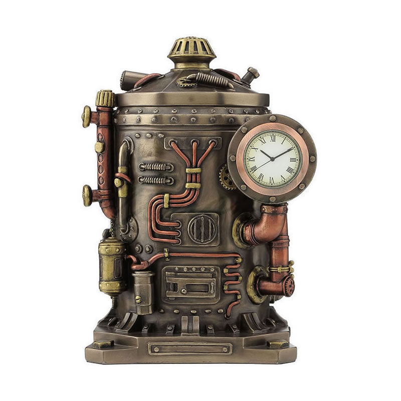 Steampunk Mysterious Container Clock Trinket Box — AllSculptures