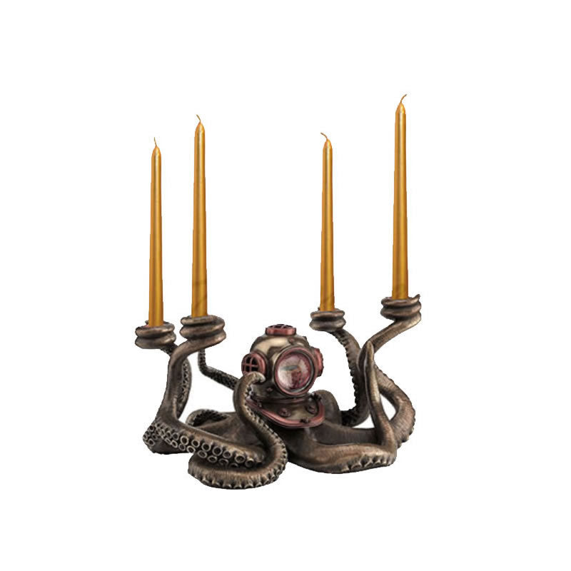Steampunk Octopus Candelabrum by Veronese Design