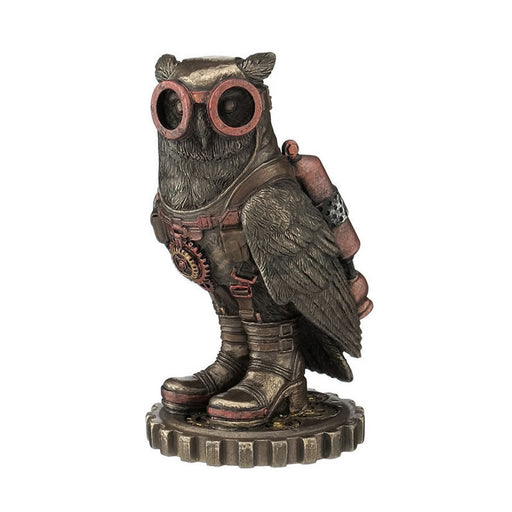 Steampunk Owl With Goggles And Jetpack Figurine