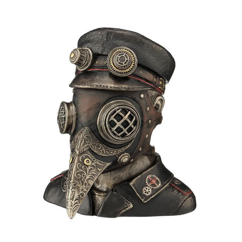 Steampunk Plague Doctor Bust Trinket Box