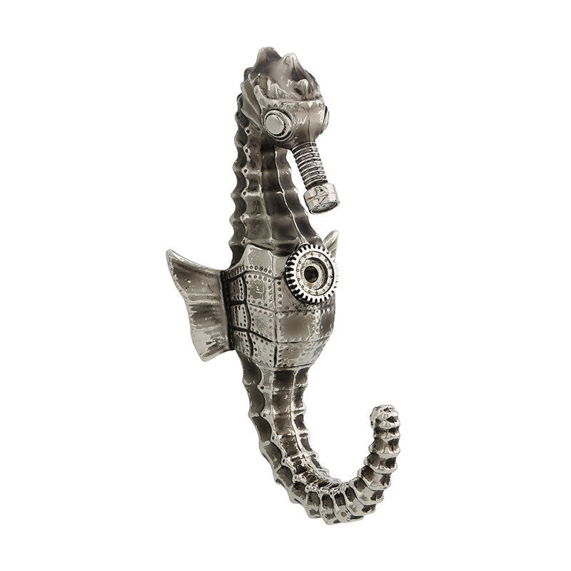 Steampunk Seahorse Wall Hook (Antique Nickel)