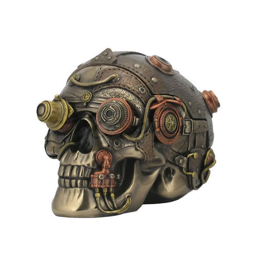 Steampunk Skull With Leather Texture Trinket Box