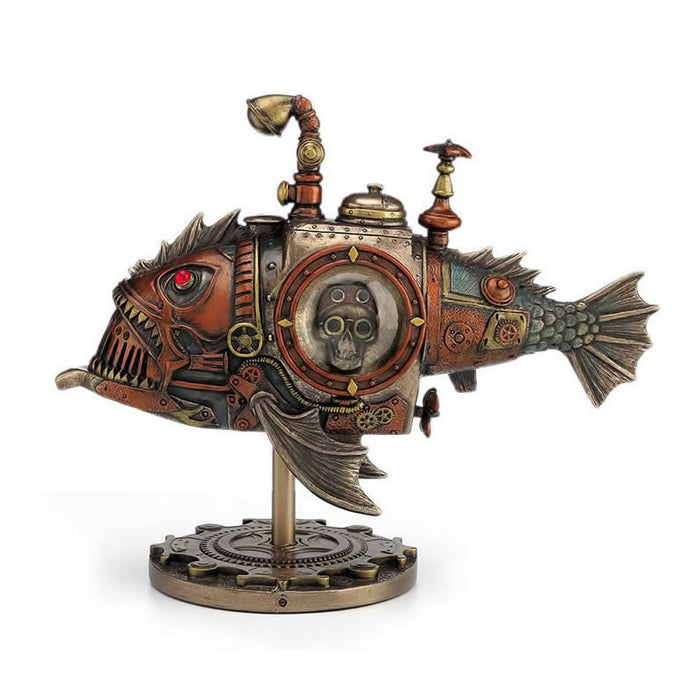 Steampunk Submarine Statue Melanocetus-Unus Fish