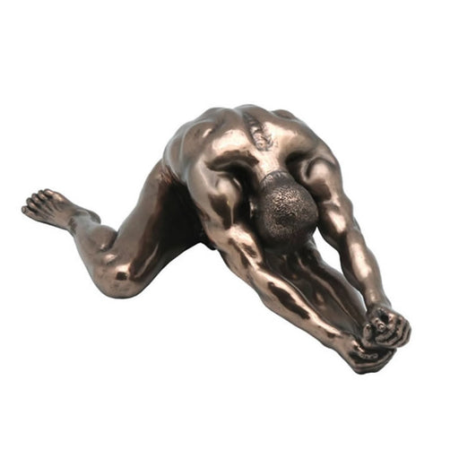 Stretching Male Nude Sculpture- 8 Inch