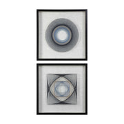 String Duet Geometric Shadow Boxes Set of 2