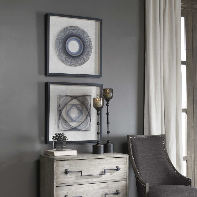 String Duet Geometric Shadow Boxes Set