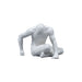 Study of Man Male Nude Sculpture- White Glazed