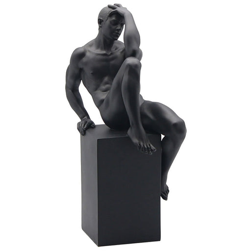 Study of Youth- Male Nude Sculpture, Black