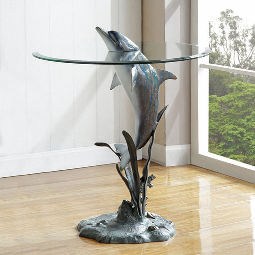 Surfacing Dolphin End Table by San Pacific International/SPI Home