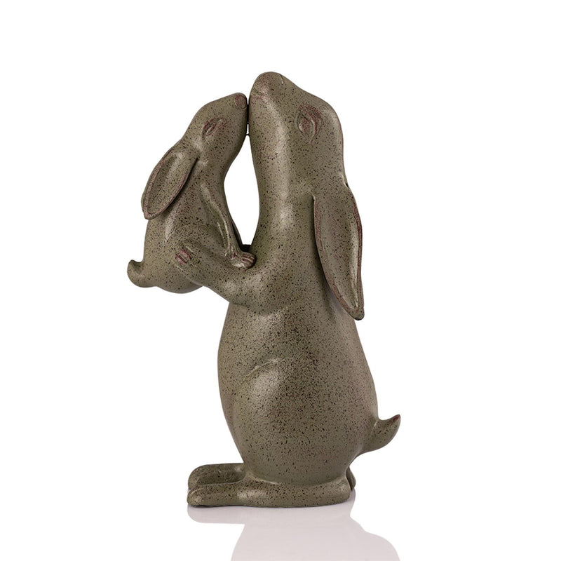 Tender Moment Rabbits Garden Sculpture