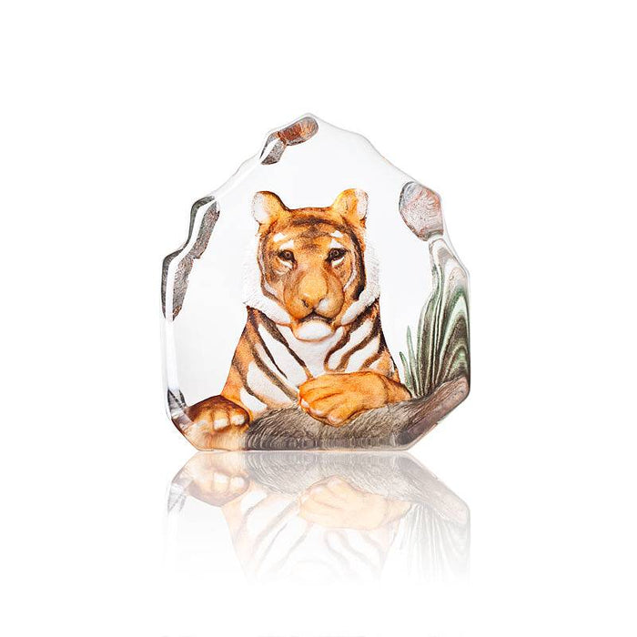 Tiger Crystal Sculpture by Mats Jonasson
