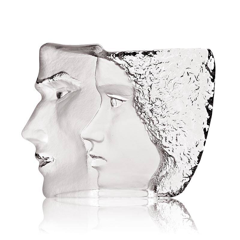 Together Crystal Couple Sculpture by Mats Jonasson