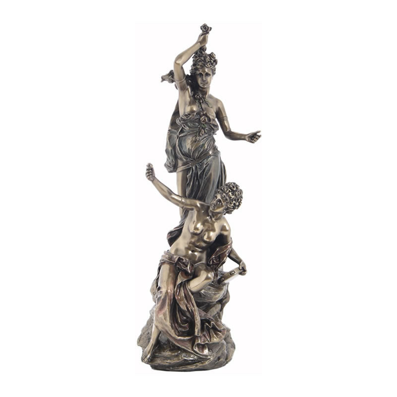 Torchere Au Tambourin Sculpture