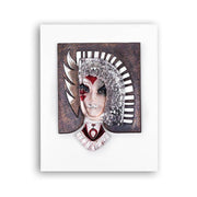 Turandot II Iron and Crystal Wall Sculpture by Mats Jonasson