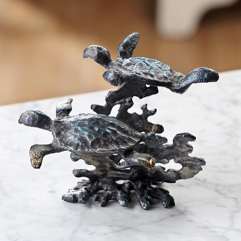Turtle Pair and Coral Statue by San Pacific International/SPI Home