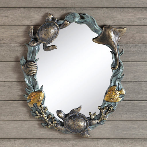 Turtles and Sea Life Wall Mirror by San Pacific International/SPI Home