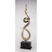 Twisted Flame Modern Floor Sculpture by Artmax - Rear View