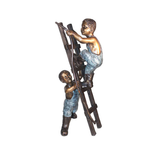 Two Boys on Ladder Bronze Fountain