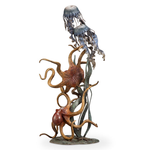 Undersea Wonders Quartet Sculpture-Octopus and Jellyfish by San Pacific International/SPI Home