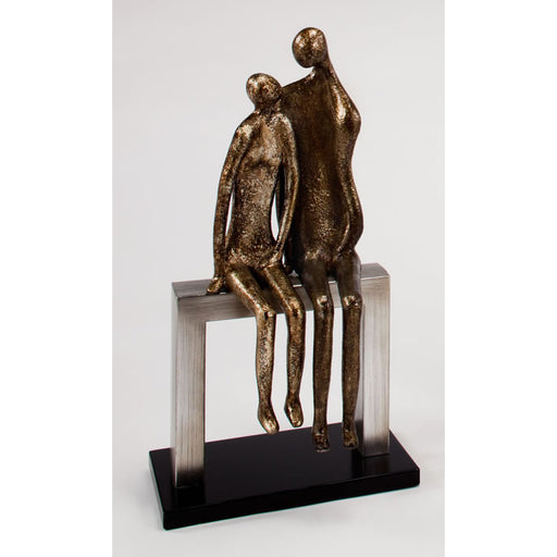 Union- Modern Couple on Bench Sculpture by Artmax