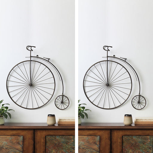 Victorian Bicycle Wall Hanging, Set of 2