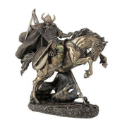 Viking On Rearing Horse Statue