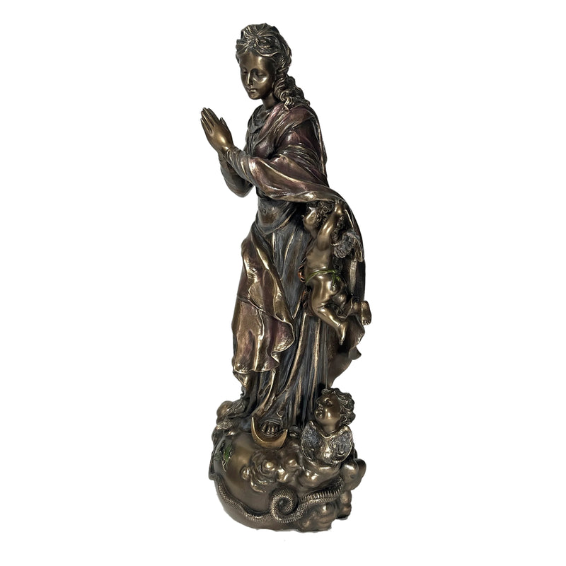 Virgin Mary With Cherubs Sculpture