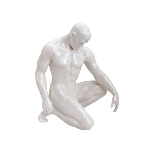 Virility- Male Nude Sculpture, Glazed Finish