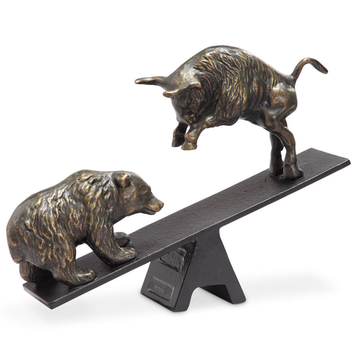 Wall Street Struggle - Bull and Bear Statue by San Pacific International/SPI Home
