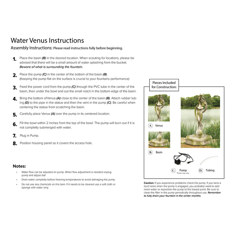 Water Venus with Fountain Bowl