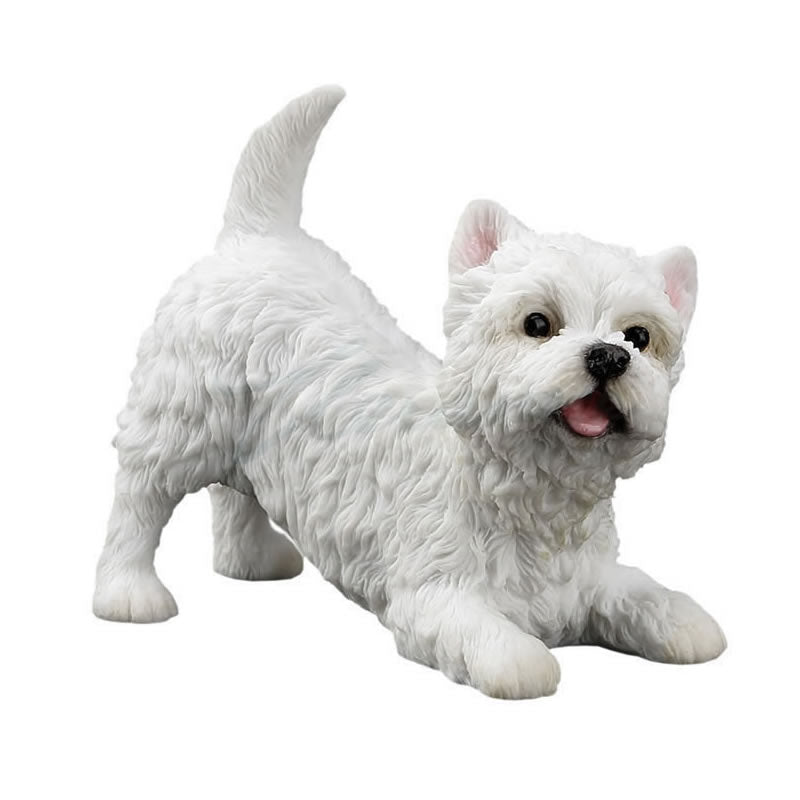 West Highland Terrier Playing Dog Figurine