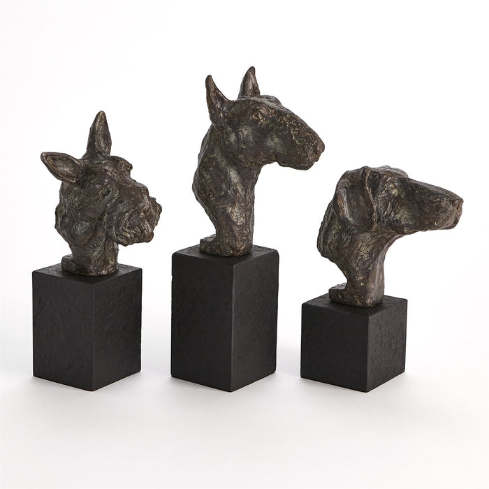 Whimsical Dog Bust Sculpture Series 2