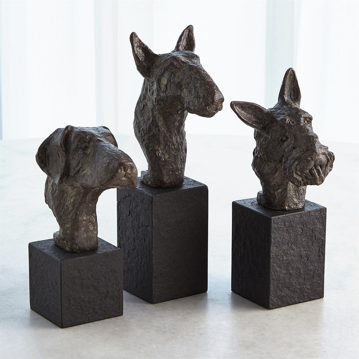 Whimsical Dog Bust Sculpture Series