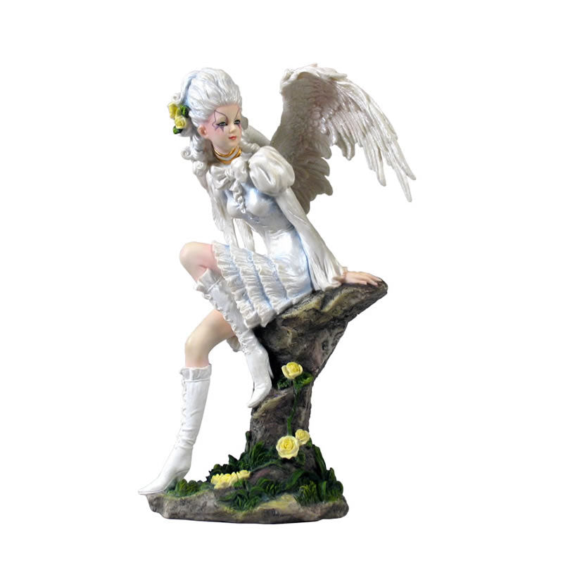 White Gothic Angel Statue