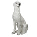 White Greyhound Sculpture-Italian Ceramic