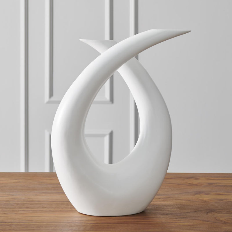 White Loop Sculpture