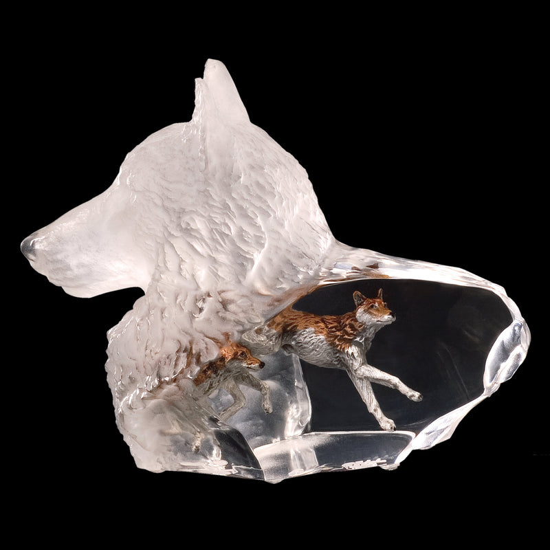 Wild Spirit Wolf Sculpture By Kitty Cantrell